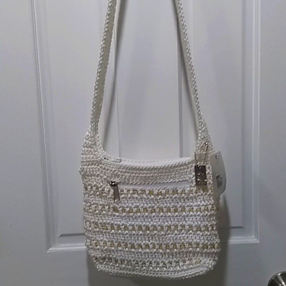 Lina crocheted cross body purse.